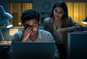 रात का वो सन्नाटा और काम का बोझ